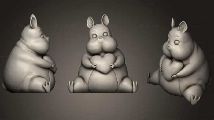 Статуэтки животных (Boh (Унесенный призраками), STKJ_0762) 3D модель для ЧПУ станка